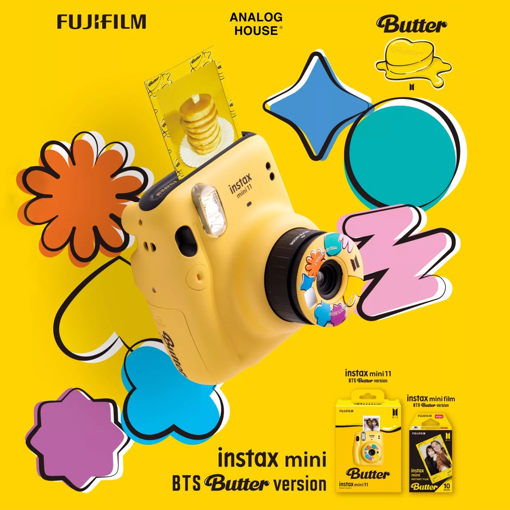 Instax Mini 11 BTS Butter - Máy ảnh lấy liền Fujifilm | Chính hãng - BH 12T - Tặng 10 film