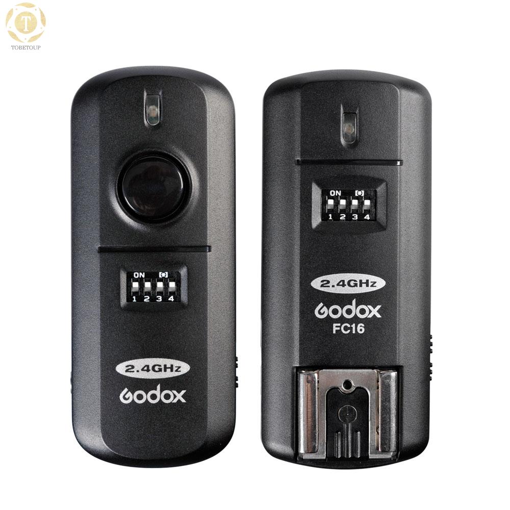 Shipped within 12 hours】 Godox FC-16 2.4GHz 16 Channels Wireless Remote Flash Studio Strobe Trigger Shutter for Nikon D5100 D90 D7000 D7100 D5200 D3100 D3200 Trigger [TO]