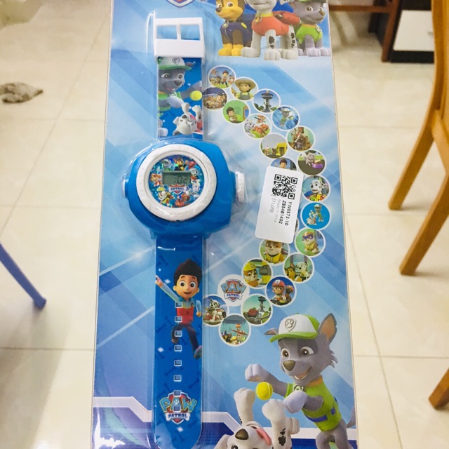 Đồ chơi đồng hồ điện tử chiếu hình đội chó cứu hộ Paw patrol cho bé trai