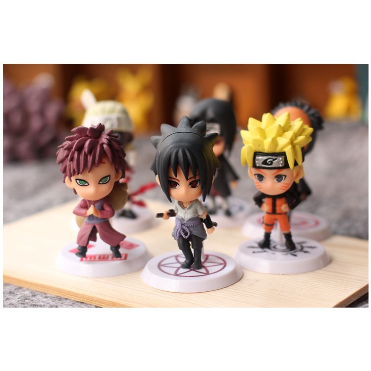 ✴️NARUTO✡️ Mô hình Chibi Naruto, bộ mô hình 6 nhân vật truyện Naruto, gồm đế và mô hình nhân vật