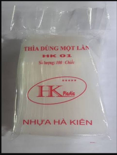 Freeship! 100 thìa nhựa Hà Kiên