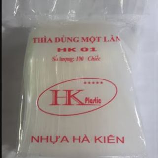 Freeship! 100 thìa nhựa Hà Kiên