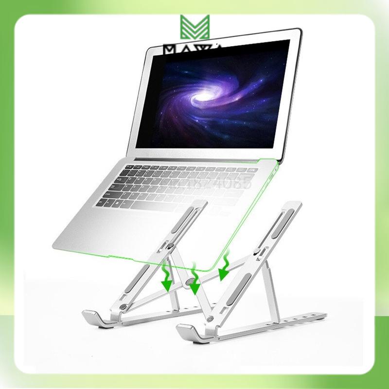 Giá Đỡ Laptop, Máy tính bảng tản nhiệt cao cấp, phụ kiện có chất liệu hợp kim nhôm bền, gấp gọn tiện lợi