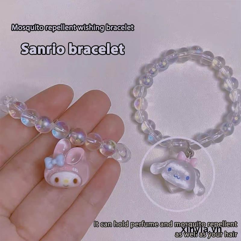 Dây Cột Tóc Đính Hạt Hình Chú Chó Cinnamoroll Hoạt Hình Ngọt Ngào Cho Bé Gái