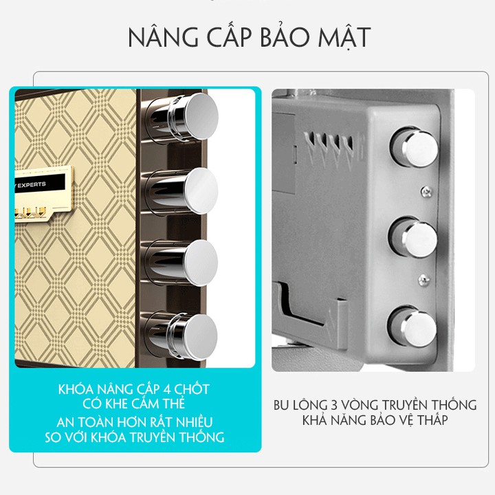 Két Sắt Mini Calenbao - Két Sắt Cá Nhân - Độ Bảo Mật Cao - Chống Cháy Nổ , Hiện Đại