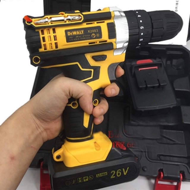 Máy khoan pin Dewalt 26V 3 Chức Năng kèm 24 Phụ Kiện