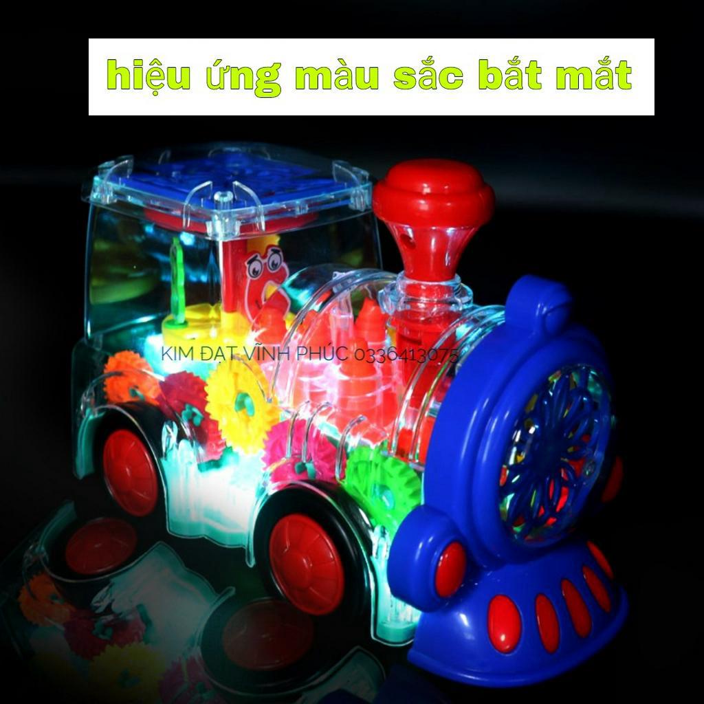 Đồ chơi Tàu hỏa chạy bánh đà có đèn kèm pin