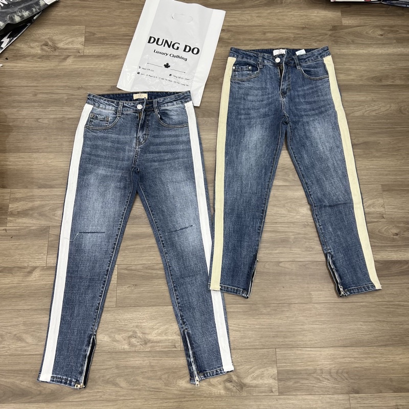 Quần bò kiểu dáng hàn quốc phối vạch - Quần bò nam đẳng cấp QJ28 QJ55 QJ66