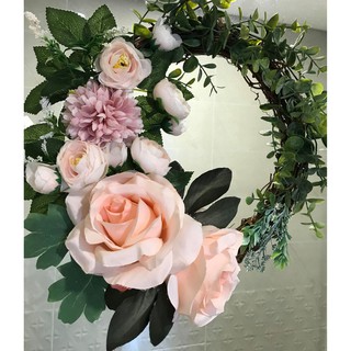 Vòng hoa trang trí vòng hoa treo cửa, vòng hoa treo tường, vòng nguyệt quế HC0001