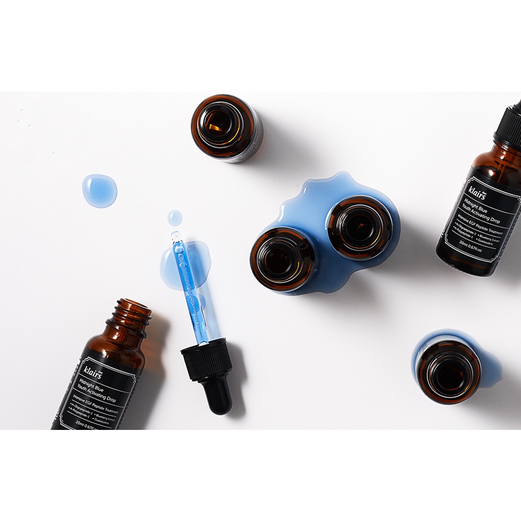Serum Klairs Midnight Blue Youth Activating Drop 20ml giúp dưỡng ẩm và phục hồi da