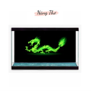 DECAL DÁN HỒ CÁ HÌNH RỒNG LỬA NHIỀU KÍCH THƯỚC_THIẾT KẾ NÀNG THƠ