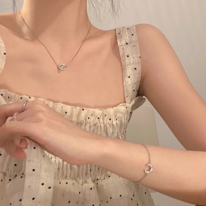 Vòng tay xỏ hạt / hình mặt trăng đính đá thanh lịch thời trang cho nữ