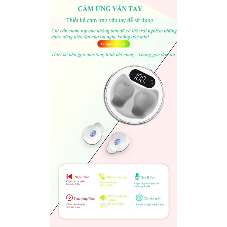 Tai Nghe Bluetooth 5.0  X.26 - Phong Cách Trẻ Trung, Thiết Kế Nhỏ Gọn, Tinh Tế, Thời Trang Nổi Bật.