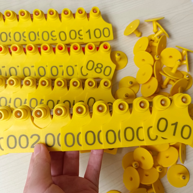 Thẻ Tai Heo, Sẵn Số 001-100 Thẻ Đeo Tai Bằng Nhựa Với Dễ Dàng Sử Dụng  Cho Gia Súc Lợn