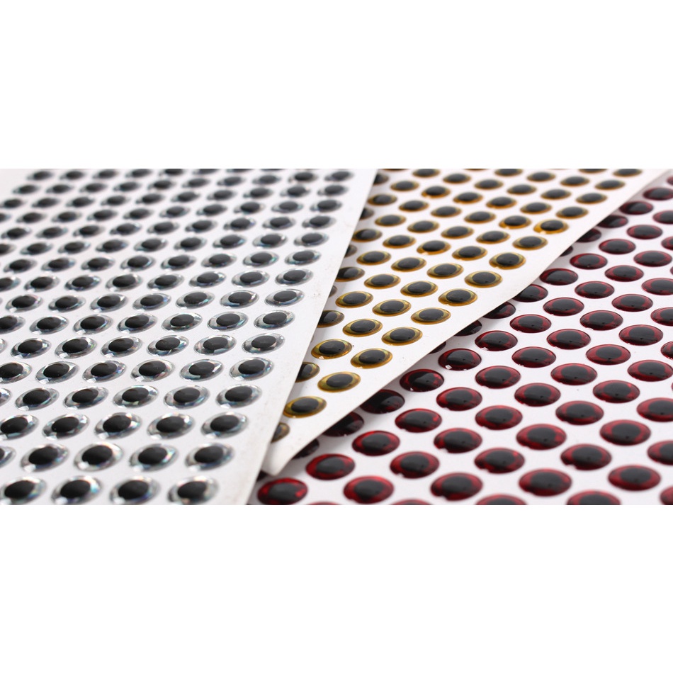 100 Mắt Cá 3D Nhân Tạo 4mm 5mm 6mm 7mm 8mm Sống Động Như Thật