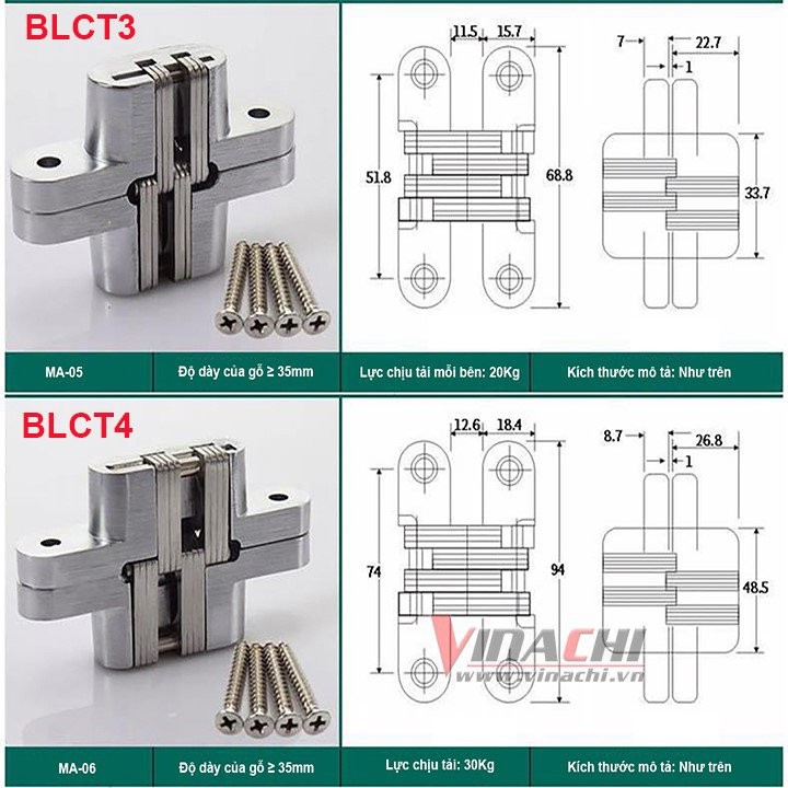 BẢN LỀ CHỮ THẬP - 1 CÁI -Bản lề chữ thập Loại bản lề được gắn cho cánh cửa tủ đòi hỏi độ mở góc cao 180 độ