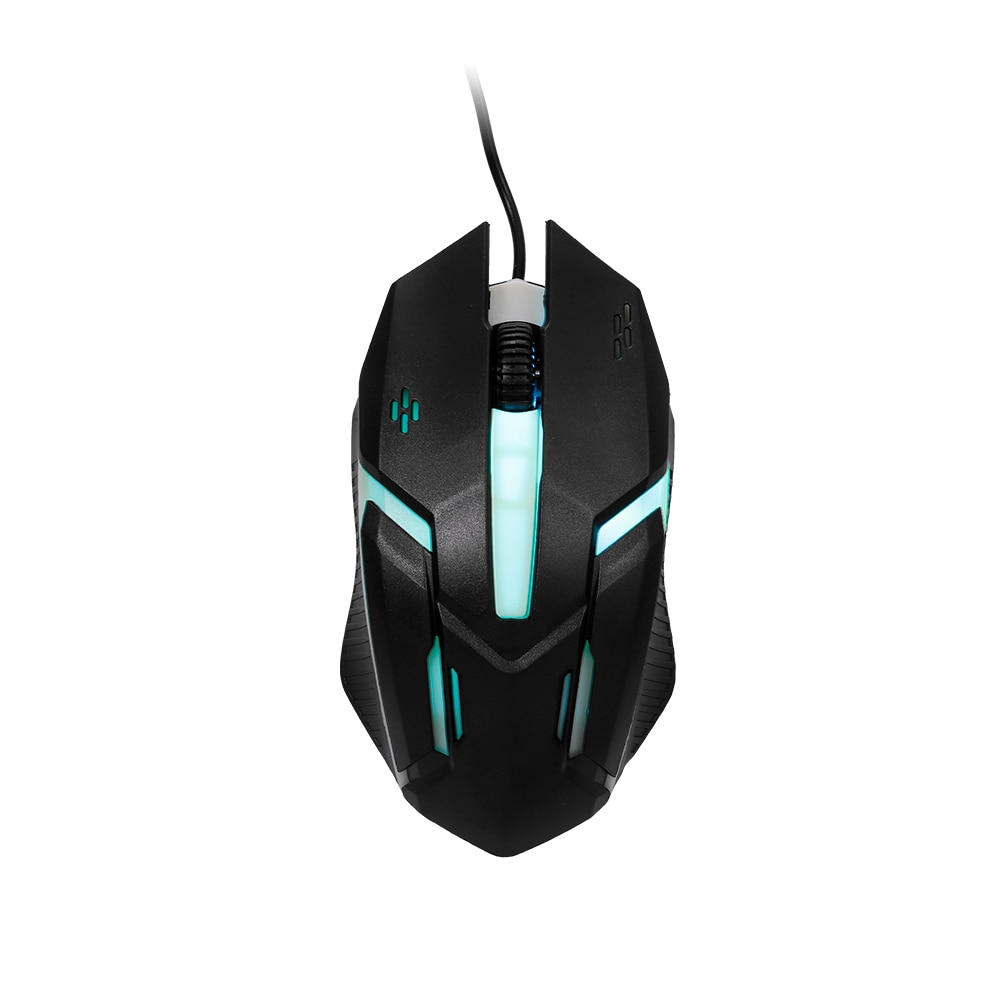 Wired Optical Mouse Optical Sensor Gaming Mouse 1200DPI USB Gaming Mouse Ergonomic Mouse With Colorful Breathing Light Black