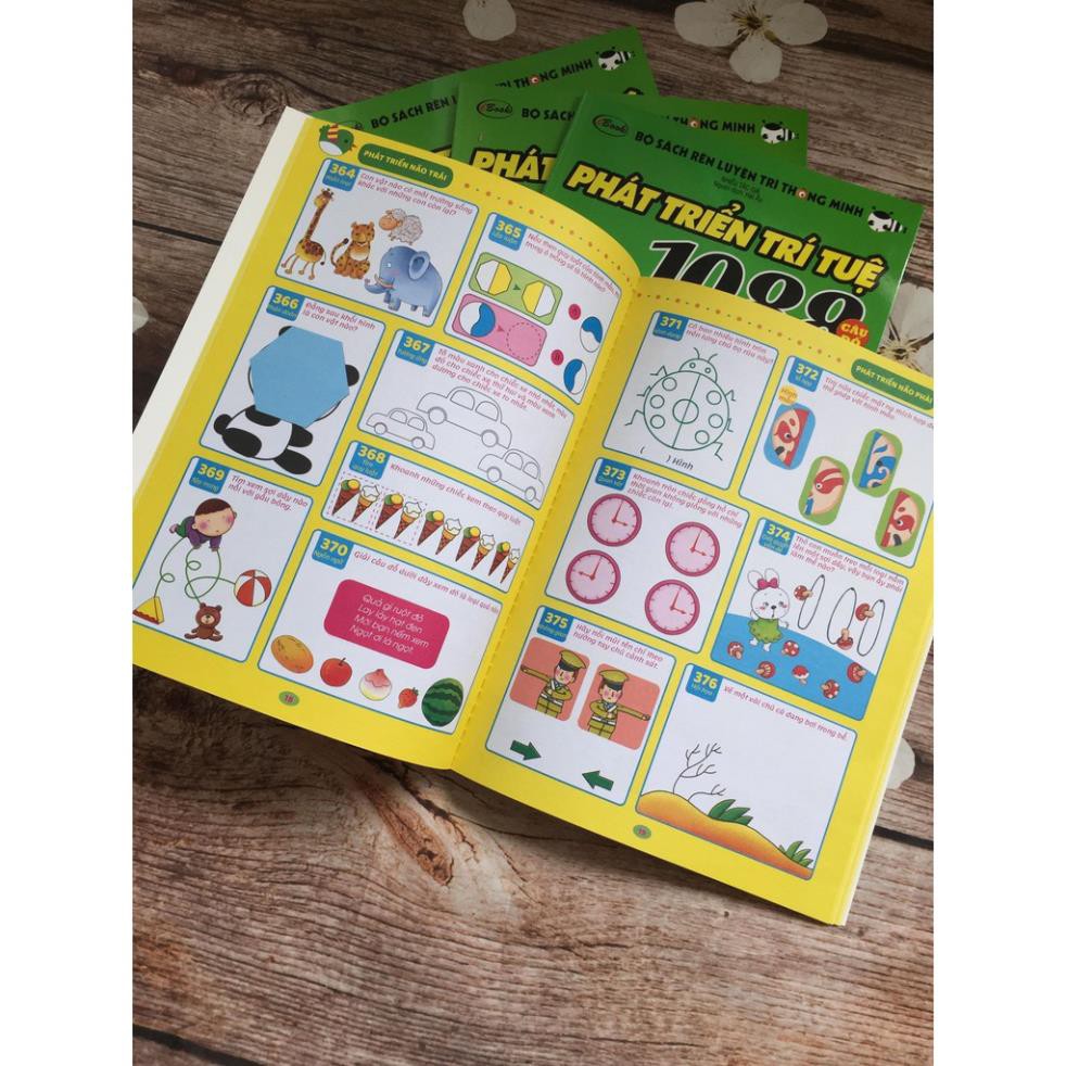 Sách - Combo 1088 Câu Đố Phát Triển Trí Tuệ từ 4 đến 5 tuổi (Trọn bộ 4 cuốn) - Tái Bản 2019 | BigBuy360 - bigbuy360.vn