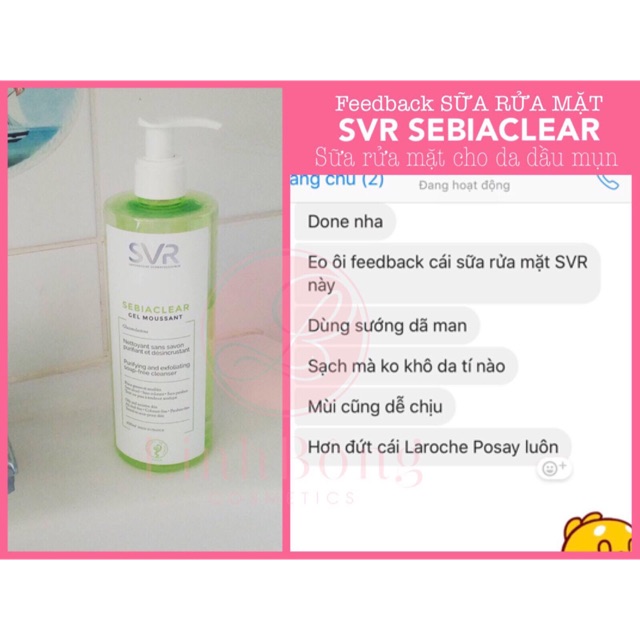 [Mã COS1904 giảm 8% đơn 300K] SỮA RỬA MẶT KIỀM DẦU CHO DA DẦU-MỤN SVR CÁC SIZE (kéo xem feedback) | BigBuy360 - bigbuy360.vn