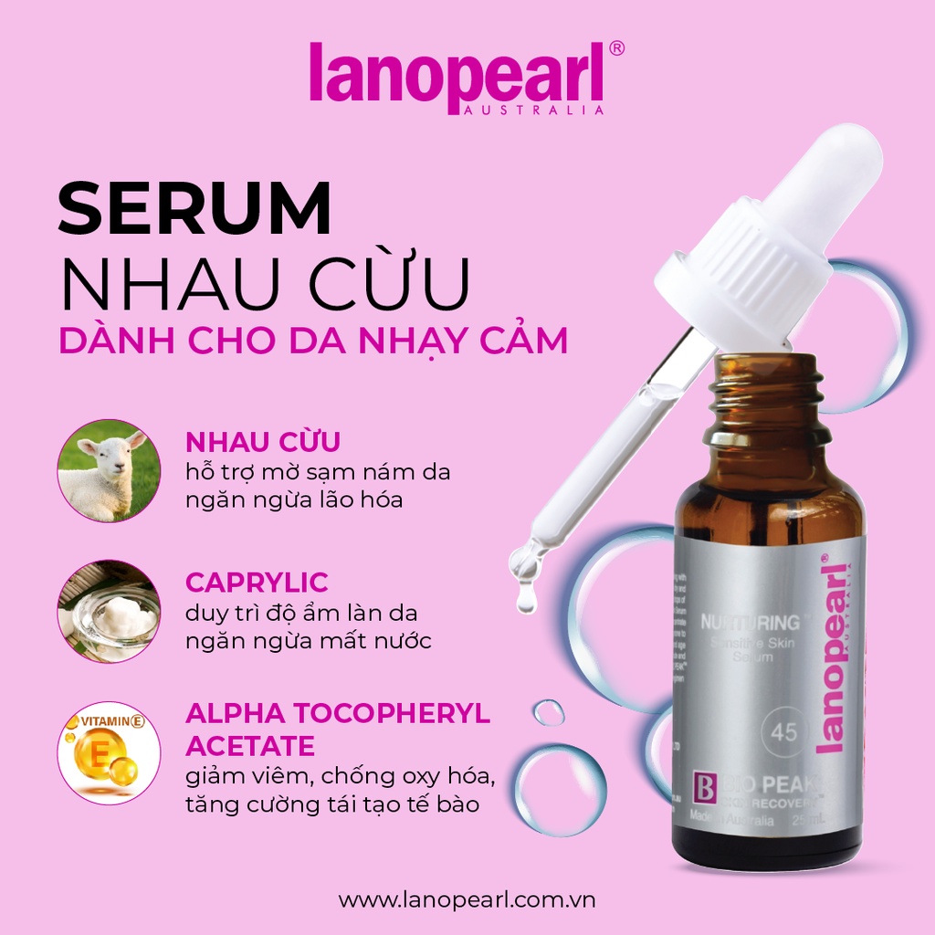 Serum nhau thai cừu làm mờ thâm nám, tàn nhang Lanopearl Sensitive Skin Serum (25ml)