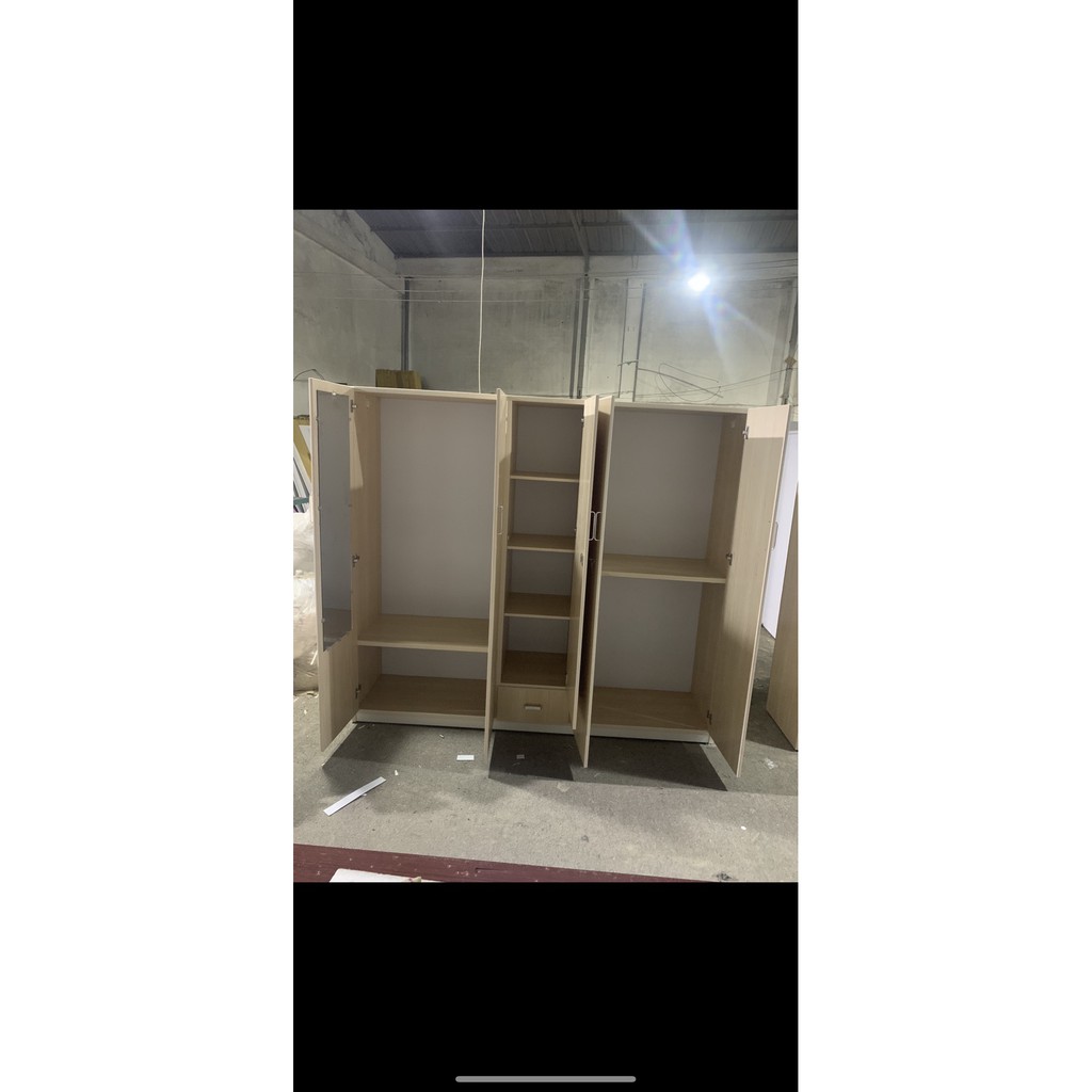Tủ nhựa 5 cánh 2 ngăn kéo ngang 2m05 cao 1m84, nội thất phòng ngủ | BigBuy360 - bigbuy360.vn