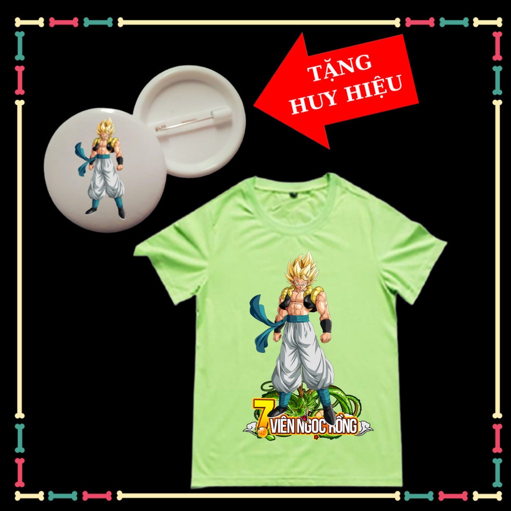 Áo thun bé trai 7 viên ngọc rồng, Dragon Ball, đủ màu size áo , đủ màu sắc, kèm Huy hiệu Dragon Ball