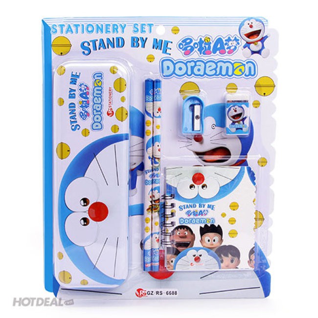 Dụng cụ học tập 7 món hình doremon cho bé