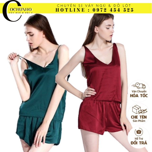 [NOW SHIP GIAO NHANH 1H] [LL 642] - Đồ bộ 2 dây dễ thương sexy - cô chủ nhỏ chuyên sỉ