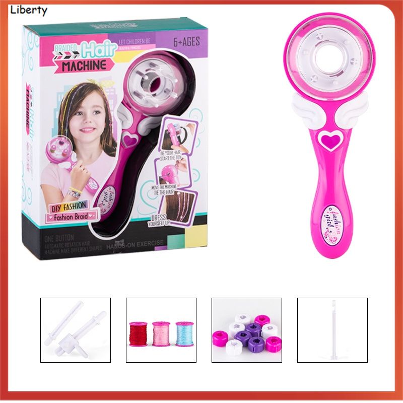 🎁COD🎁Bộ máy tết tóc chạy điện thủ công vui nhộn an toàn dành cho bé gái (không có pin)