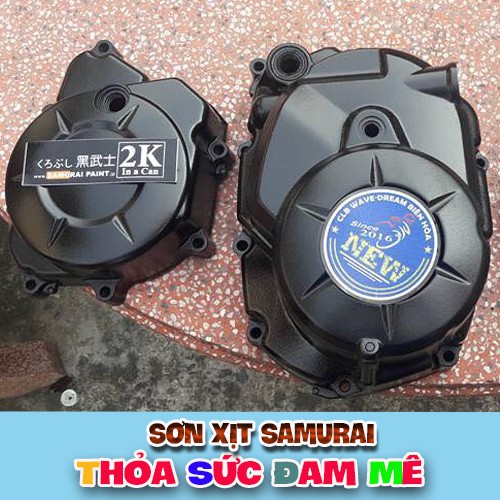 Combo sơn màu đen mờ 109A Samurai