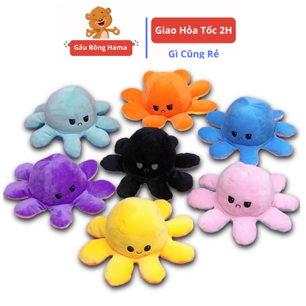 Bạch Tuộc Cảm Xúc Gấu Bông Bạch Tuột Cảm Xúc size lớn to khổng lồ mini nhỏ 2 mặt 20cm 25cm 30cm