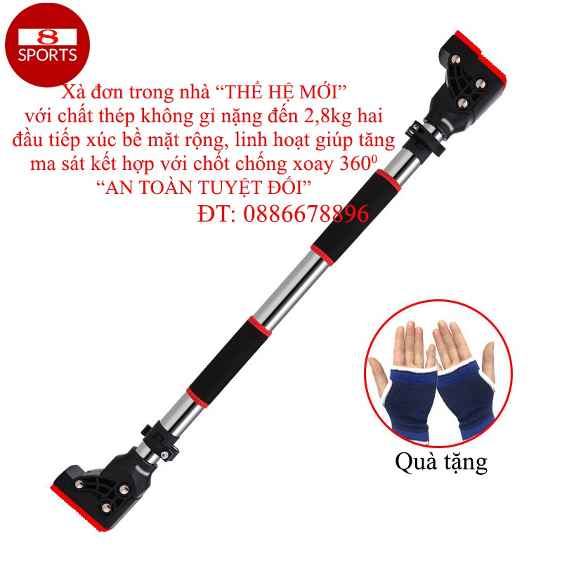 Xà Đơn Treo Tường cao cấp, điều Chỉnh từ 75cm - 160cm với thiết kế KHÓA AN TOÀN VƯỢT TRỘI ( BẢO HÀNH 1 NĂM)