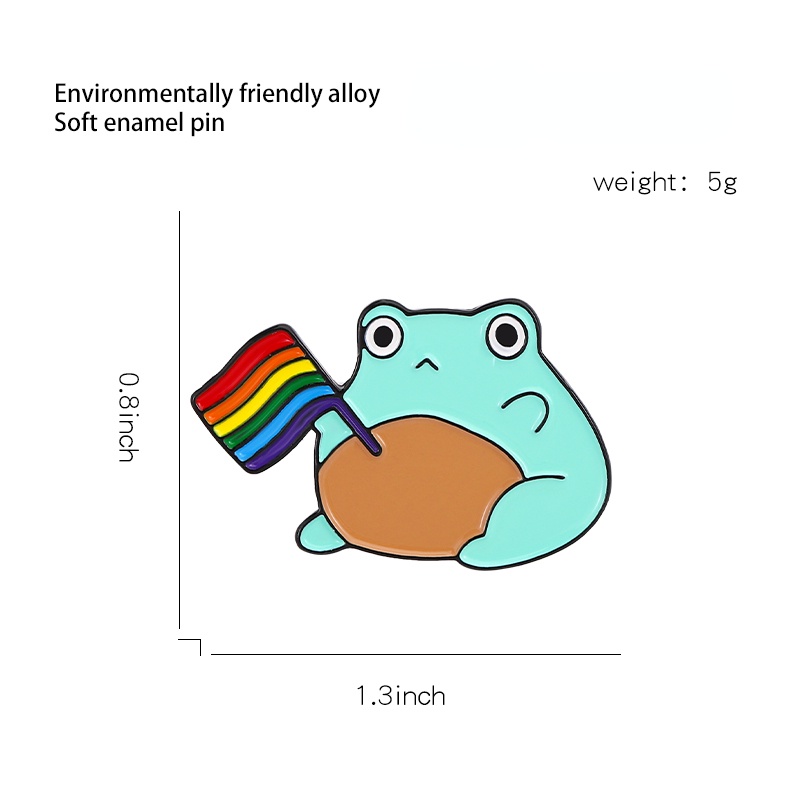 Huy Hiệu Cài Áo Hình Ếch Hoạt Hình Dễ Thương