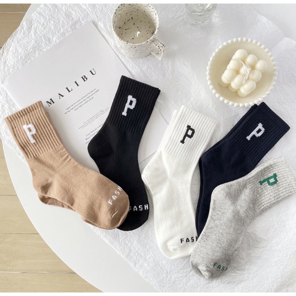 Vớ Tất Chữ P cổ cao đủ màu phong cách thể thao, trẻ trung và năng động.