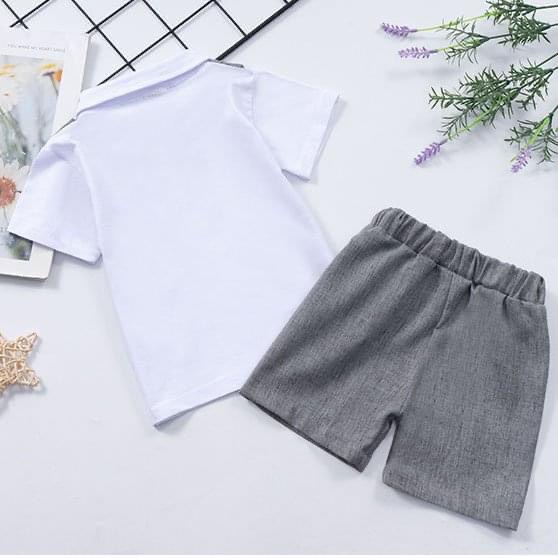 Set Công Tử Quần Áo Trẻ Em CHo Bé Trai Cao Cấp Phong Cách Cơ Trưởng Hàn Quốc Có Nơ Lịch Lãm Nhà MiDu Kid