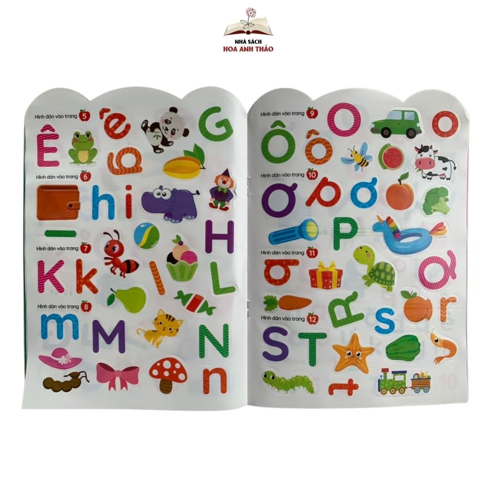 Sách - 365 stickers Bóc dán thông minh song ngữ Việt Anh dành cho trẻ từ 2-6 tuổi (Bộ 6 cuốn)