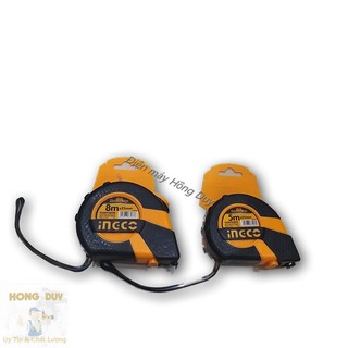 Thước cuộn thép nền vàng 25mm INGCO 5m, 8m