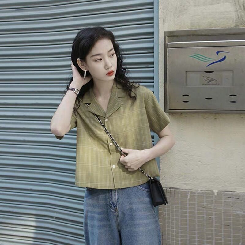 Áo Sơ Mi Mỏng Dáng Rộng Họa Tiết Kẻ Sọc Thời Trang Hong Kong 2022 Mới