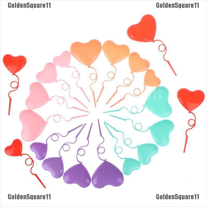 Set 4 Que TắM HìNh TráI Tim ĐíNh Bong BóNg Dễ Thương Trang Trí BáNh