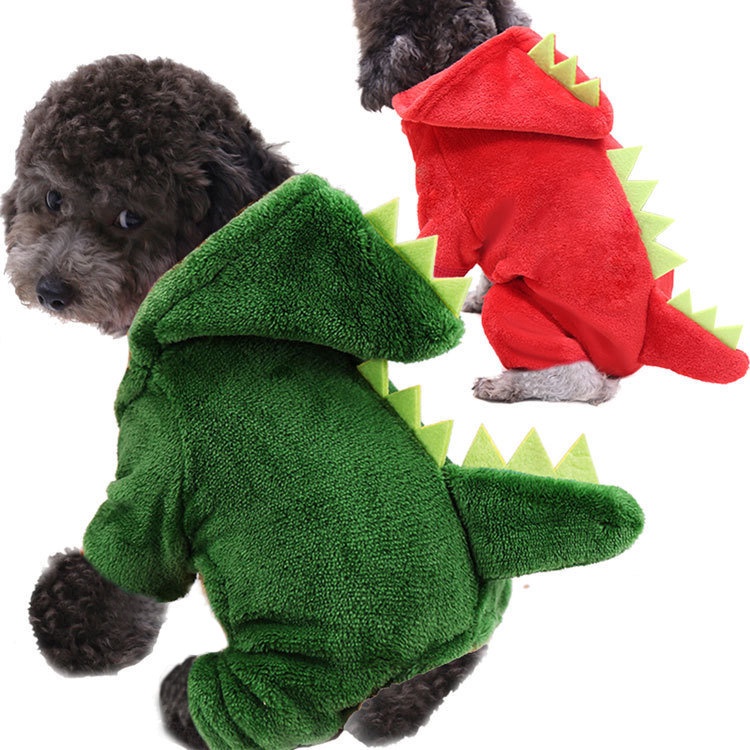 Áo Hoodie In Hình Khủng Long Dễ Thương Thời Trang Thu Đông Cho Thú Cưng