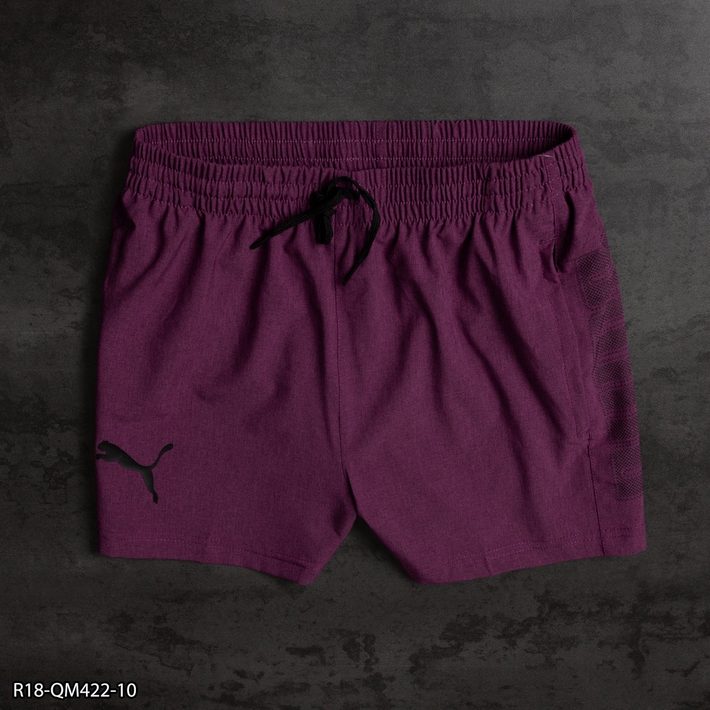 Quần run nam R18 logo mặt trước và bên hông - xi dãn 2 lớp form trên gối - thể thao nam VNXK