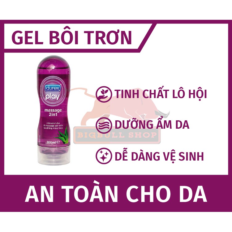 Gel bôi trơn Durex Massage 2 in 1 200ml - Bigbull Shop