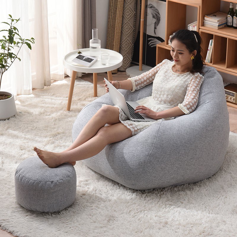 ghế lười sofa tatami hạt xốp có thể tháo rời và giặt được ban công phòng ngủ nhỏ net đơn cho người nổi tiếng