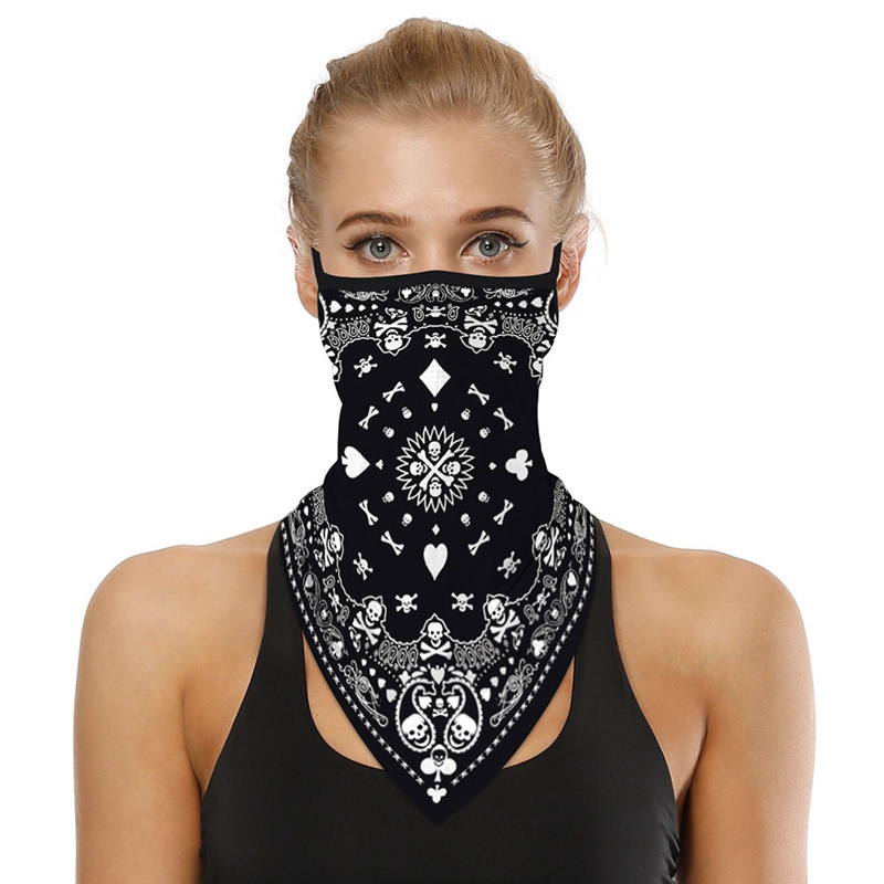 Khăn che mặt bandana chống gió/ chống bụi bằng vải thun lạnh cho đi xe mô tô/ đạp xe đạp
