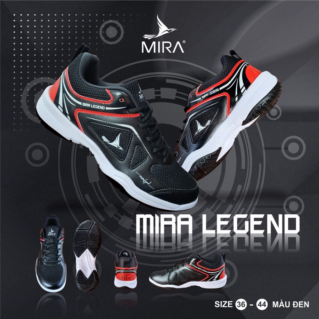 Giày Cầu Lông Mira Legend [𝗙𝗥𝗘𝗘𝗦𝗛𝗜𝗣] Giầy Bóng Chuyền - Đế Kếp Chống Lật Cổ Chân, Mềm Ôm Chân, Thoáng Khí