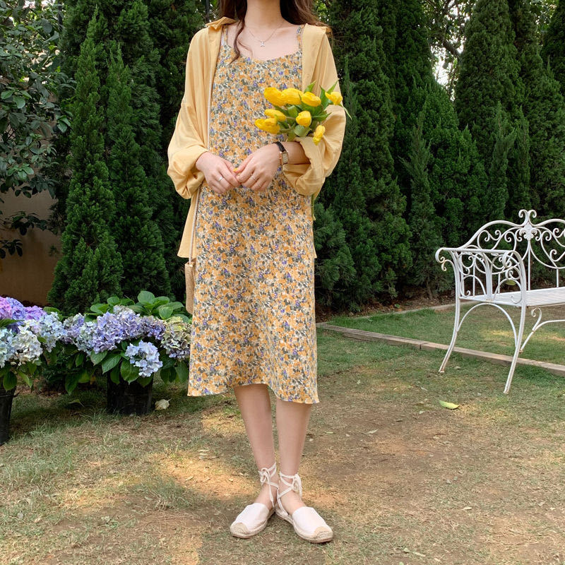 Đầm Hoa Phong Cách Hàn Quốc Xinh Xắn Cho Nữ