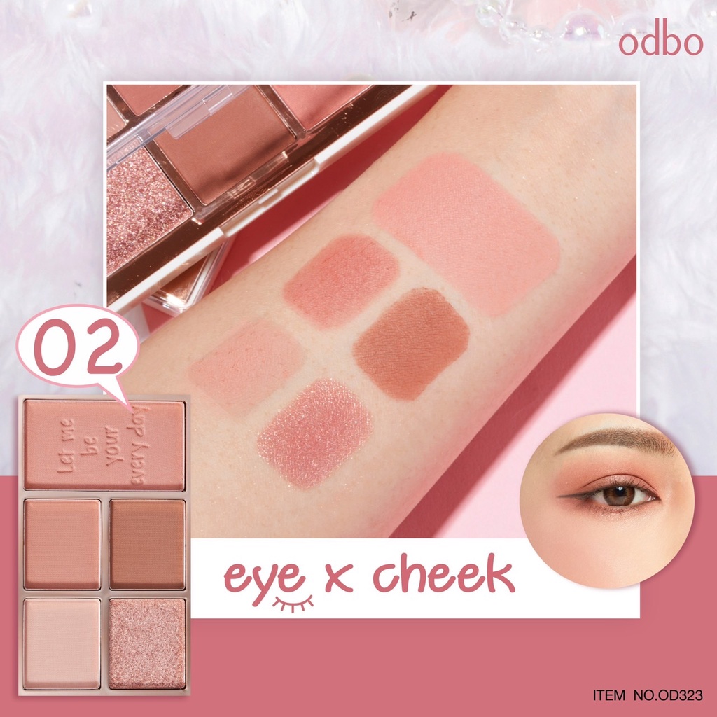 Bảng mắt odbo OD1044 eye x cheek palette - shopmpThai