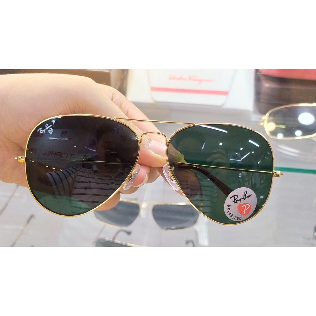 Kính Rayban RB 3026 Aviators Large Metal 001/4J Diamond Hard + Polarized