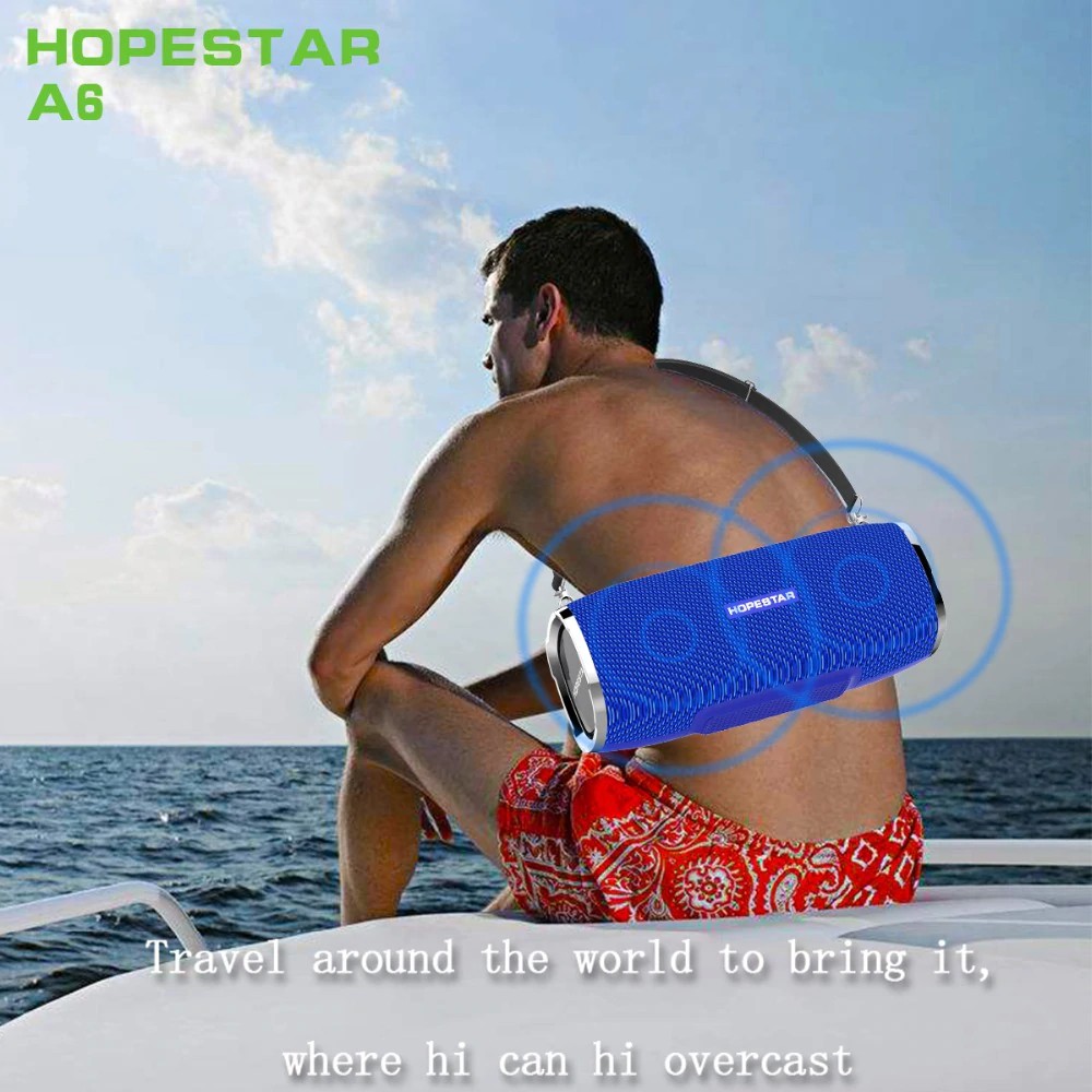 Loa bluetooth cao cấp Hopestar A6 công suất 35W pin 6000mah, âm Bass cực khủng, IPX6 (5 Màu)