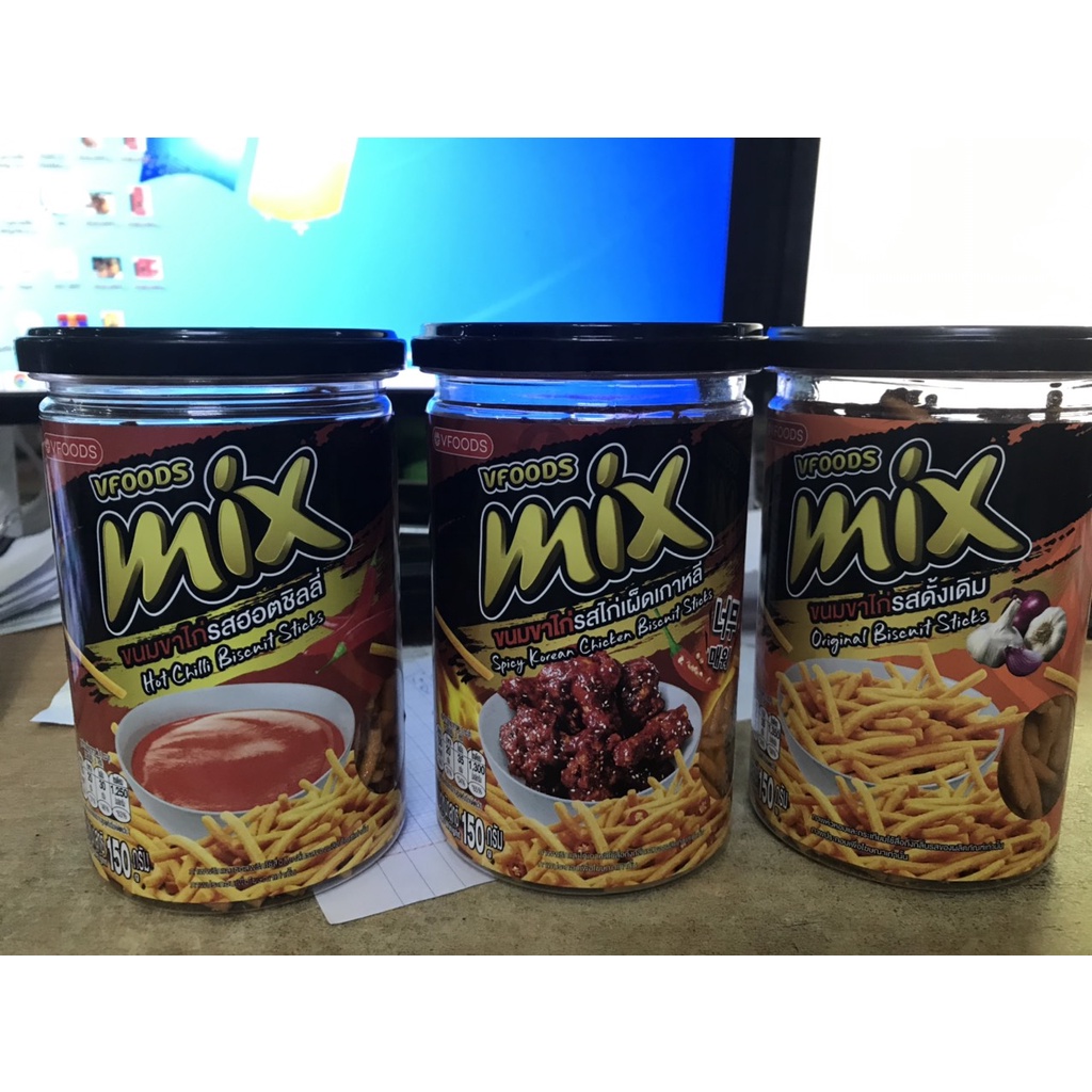 Bánh Que Cọng Mix Hủ 150g Thái Lan Vị Tự Nhiên Original Biscuit Sticks